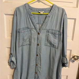 Light weight denim shirt , soft fabric
